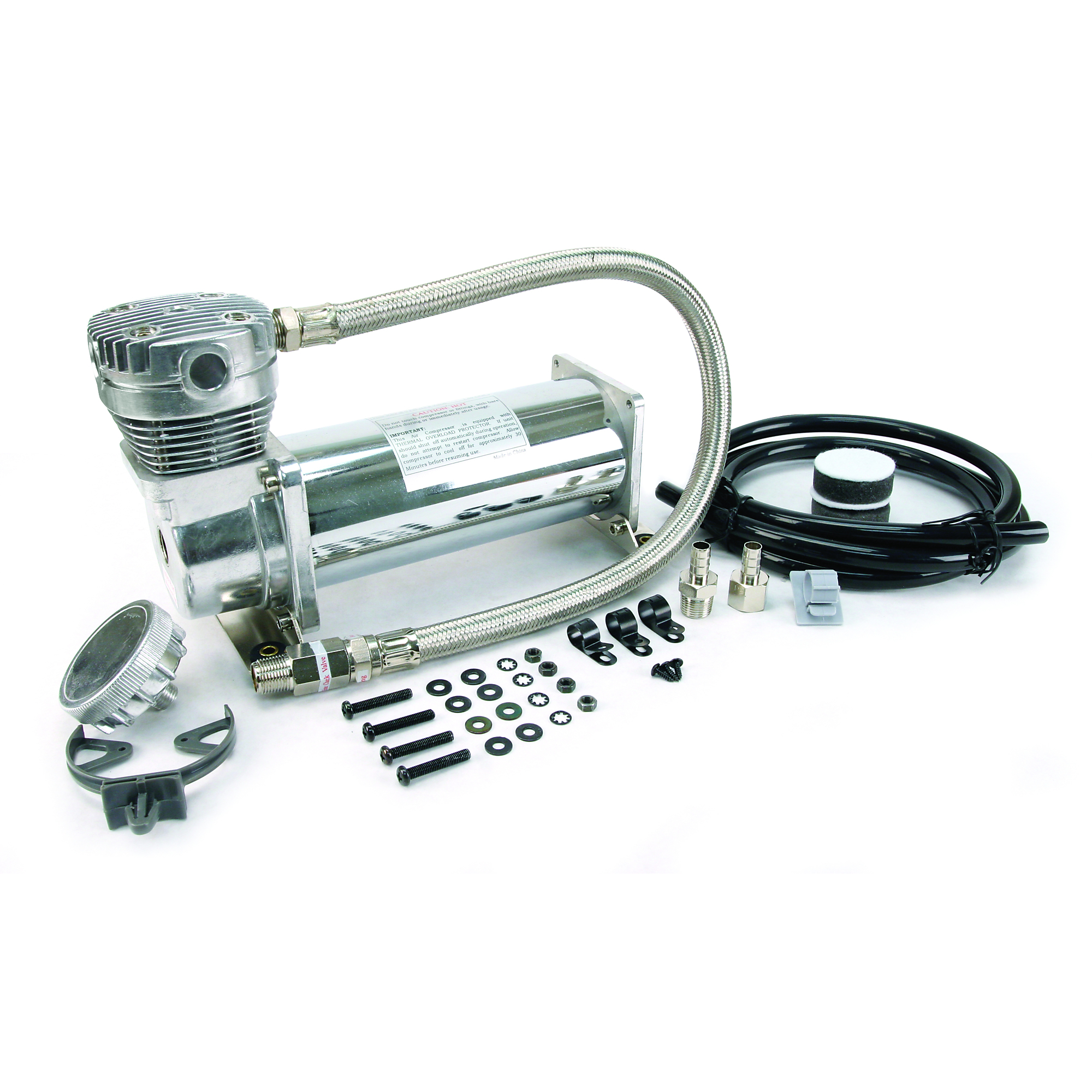 Viair, 480C Air Compressor Kit Chrome, Horsepower 0.25 HP, Air Tank Size 0 Gal, Volts 12 Model# 48043